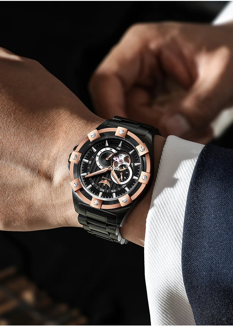 Yelang V1024 Men Brand Watches 44mm Japan miyota 82S7 Automatic Mechanical movement Luminous Men 100m Waterproof Watch business