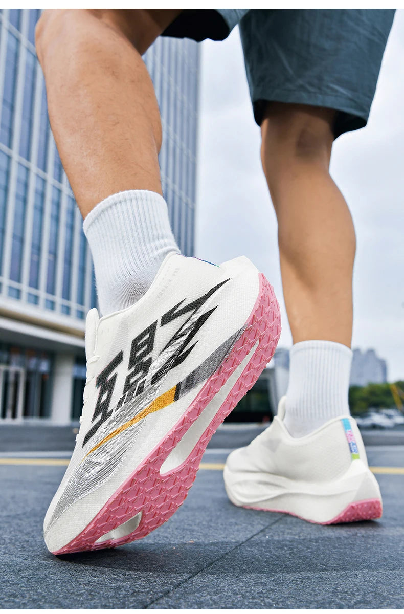 Heren Sport Carbon Board Specialiteit Ademend Lichtgewicht Dames Comfortabele Sportieve Antislip Sneakers Marathon Hardloopschoen