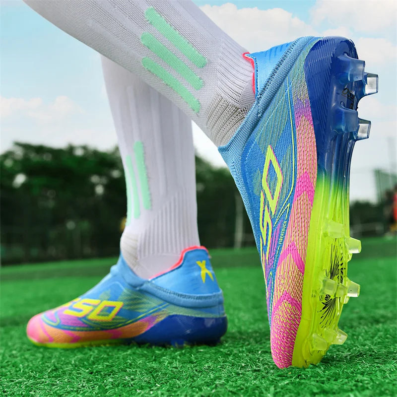 Chaussures de football pour homme New Society Grass Tenis - Chaussures de sport d'extérieur ultralégères et respirantes pour adulte - Chaussures de football pour homme - Baskets de football