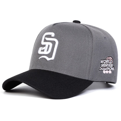 Unisex-Baseballkappen mit SD-Buchstabenstickerei, verstellbare Freizeitkappen, Sonnenkappen für Frühling und Herbst