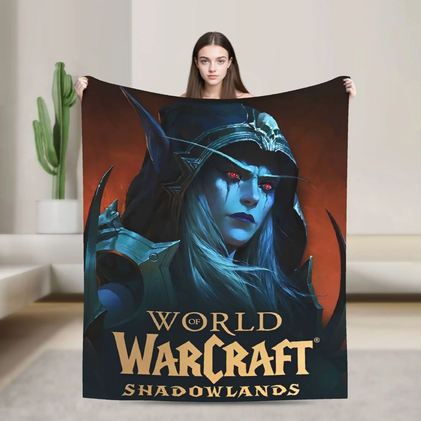 WOW World of Warcraft Arthas Retro Game Blanket  Soft Plush Bedding Throws For Home Decor Travel Flannel Bedspread Bed Cover