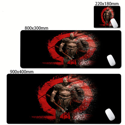 Game God of War Mouse Pad Anime Game Mousepad Computer Keyboard Desk Pads Office Carpet Laptop Mausepad Non-slip Base Deskmat