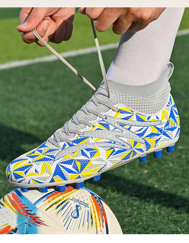 Chaussures de football pour homme, respirantes, d'entraînement, crampons, sport, plein air, TF, futsal, match, gazon synthétique, gazon naturel, drop shipping