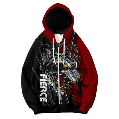 3D Print Chinese New Year Clothes Men Hoodies Kids Fashion Dragon Graphic Swearshirts Cool Streetwear Hooded Hoody Clothing Top