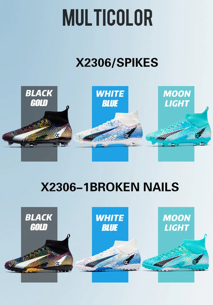 Chaussures de football pour hommes, chaussures de foot pour enfants, crampons de football professionnels pour femmes, chaussures antidérapantes TF/FG, chaussures de sport d'extérieur pour le football