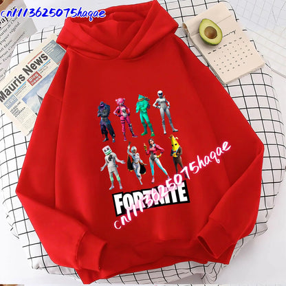 New Fortnites Kids Sweatshirts Cartoon Game Character Printed Hoodie Autumn Casuals Children Tops Winter Baby Boys Clothing