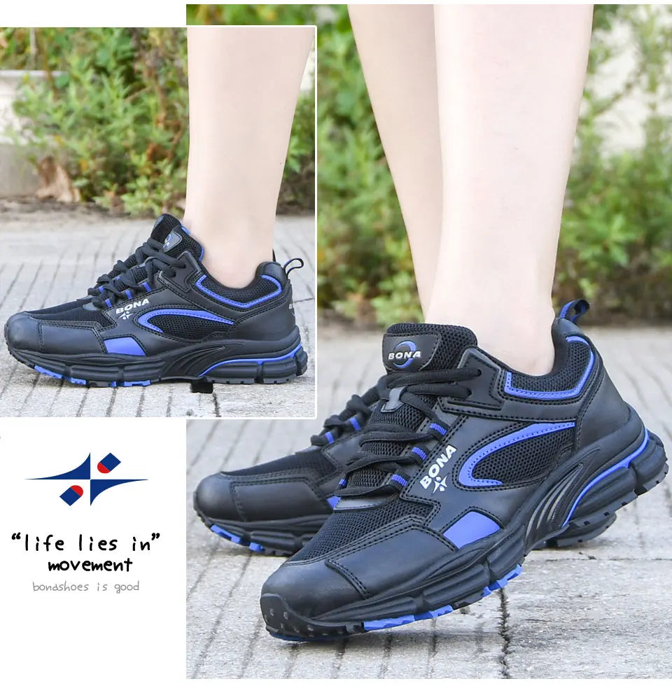 BONA Scarpe da corsa per nuovi designer Scarpe sportive da esterno traspiranti Scarpe da ginnastica leggere da donna Scarpe sportive comode da donna