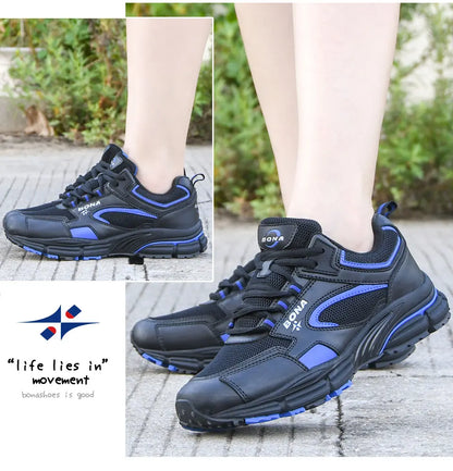 BONA Scarpe da corsa per nuovi designer Scarpe sportive da esterno traspiranti Scarpe da ginnastica leggere da donna Scarpe sportive comode da donna