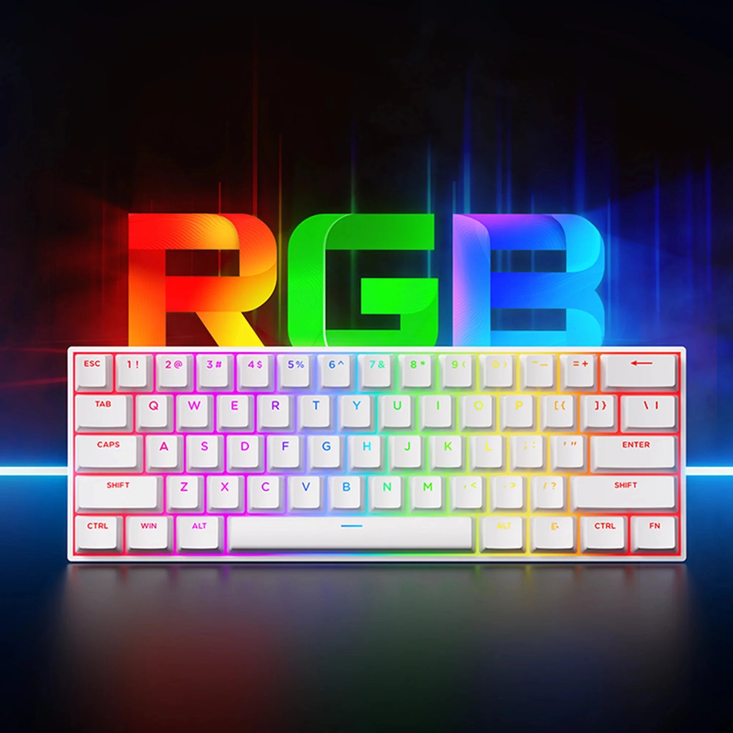 MCHOSE ACE 68 Gaming-Tastatur mit magnetischen Schaltern, Hall-Effekt, Rapid Trigger, programmierbarem RGB, 8K Hz, DKS/MT/TGL/RS/SOCD-Tastatur