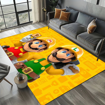 Retro koberec s motivem Mario, koberec do obývacího pokoje, ložnice, na pohovku, rohožka, dekorace, podlahová podložka pro děti