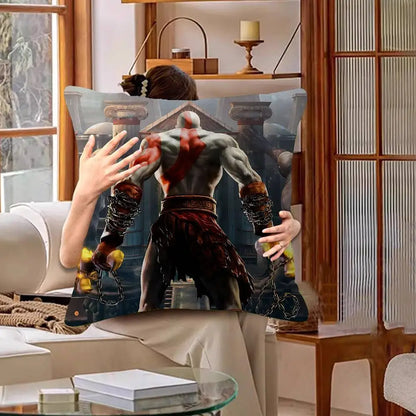 God Of War Video Game Pillow Gift Home Office Decoration Pillow Bedroom Sofa Car Cushion CoverPillow Case