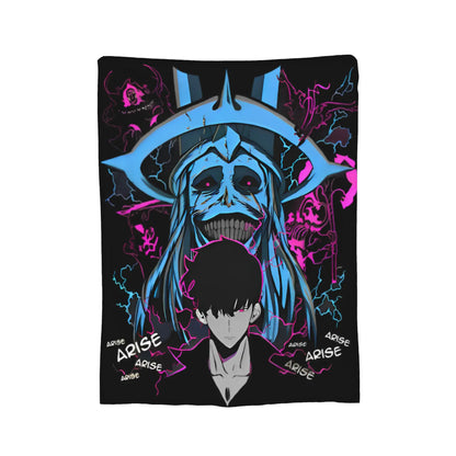 Solos Levelings Vintage Anime Plush Blankets  Awesome Throw Blanket for Home 125*100cm Bedspread,