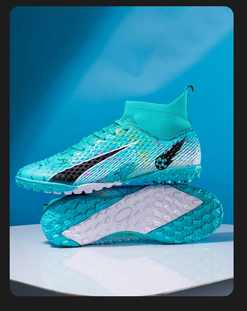 Chaussures de football pour hommes, chaussures de foot pour enfants, crampons de football professionnels pour femmes, chaussures antidérapantes TF/FG, chaussures de sport d'extérieur pour le football
