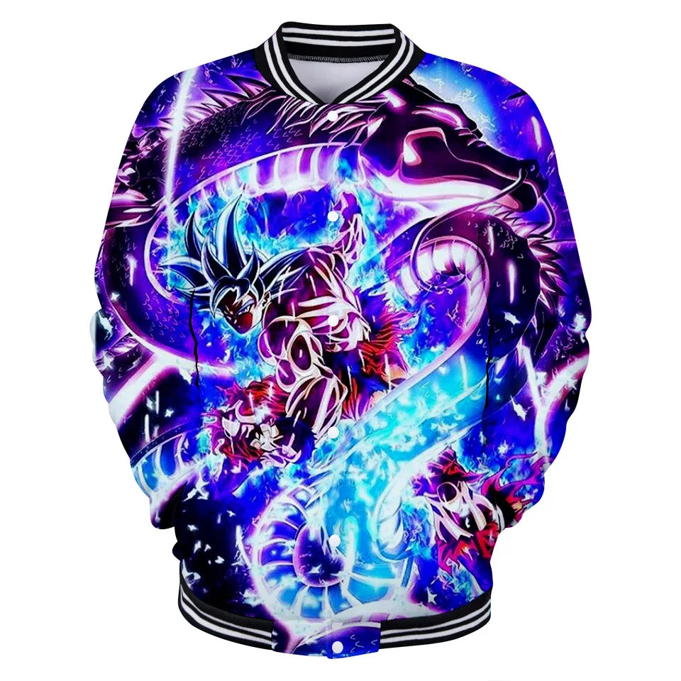 Dragon Ball Streetwear Baseball Uniform for Man Women Son Goku Adults Costumes Jackets Spring Fall Coat Cardigan Sweatshirt Gift