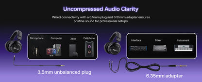 Auscultadores Linsoul Kiwi Ears Ellipse de nível de estúdio, abertos, com driver dinâmico e cabo destacável, headset Hi-Fi circum-aural com fios e graves potentes