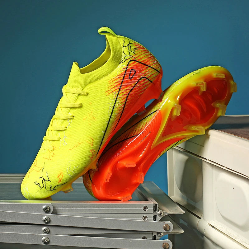 Chaussures de football pour homme en gros, crampons, baskets antidérapantes, chaussures d'entraînement de football, qualité supérieure FG, livraison directe, unisexe, adulte