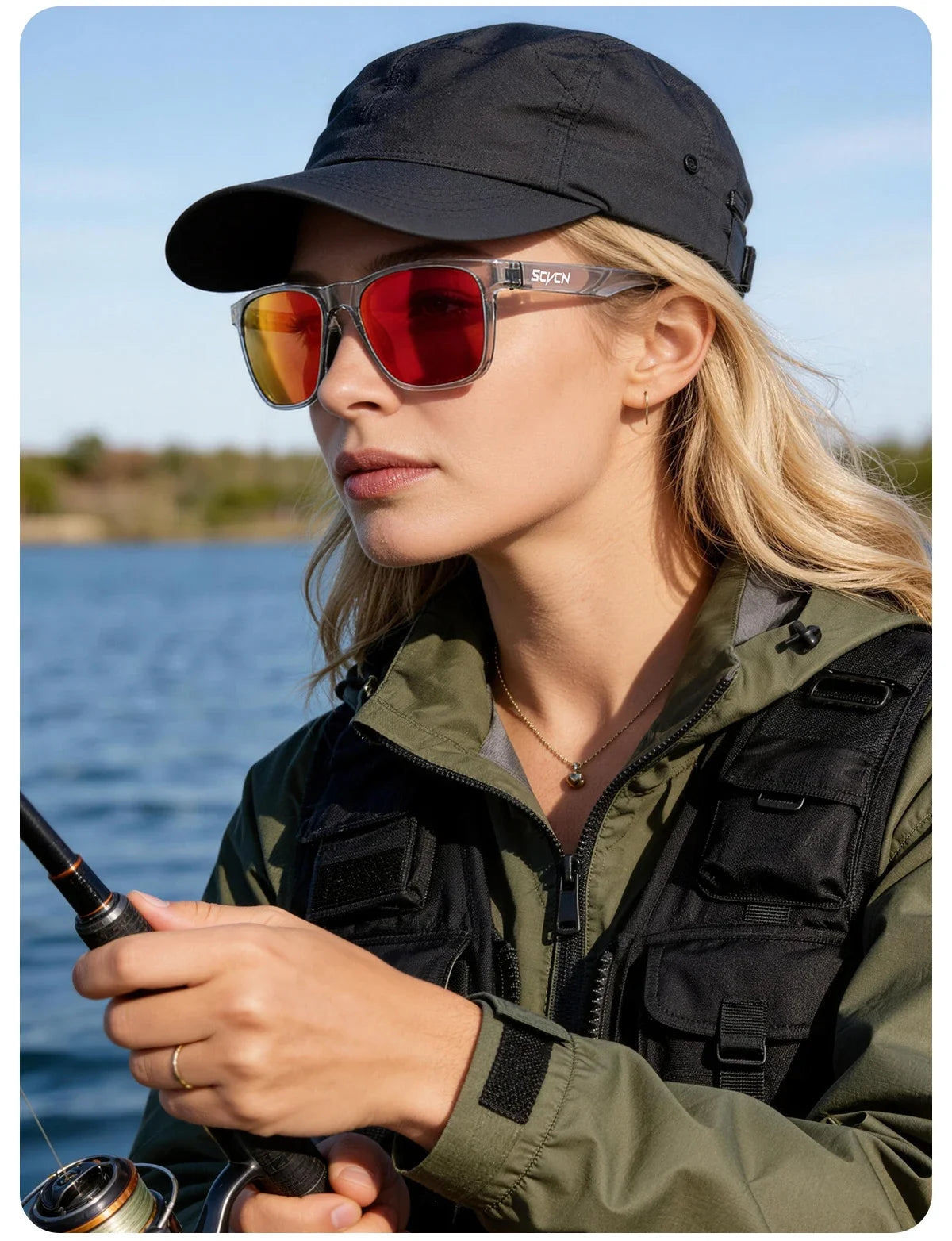SCVCN Outdoorní polarizované sluneční brýle pro vodní sporty, pláž, oceán, moře, plošinu, rybaření, cyklistiku, MTB, sportovní jízdu na kole a turistiku, UV400