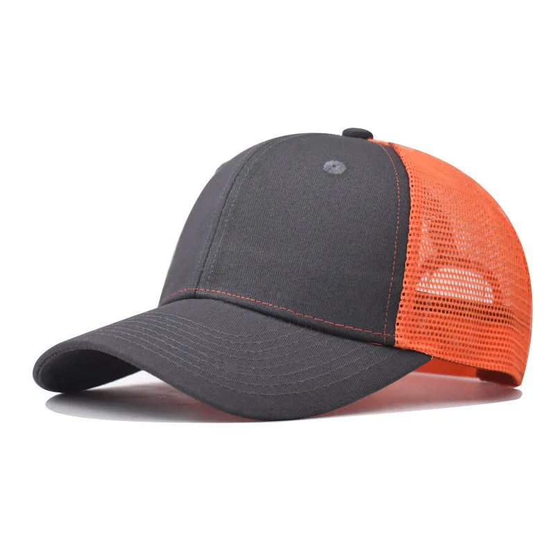 Baseballkasket til voksne Netkasket Lavt buet skygge Hat Unisex Sommerhat Åndbar hat med skygge Forår/efterår-kasket Hiphop-kasket med tæt pasform