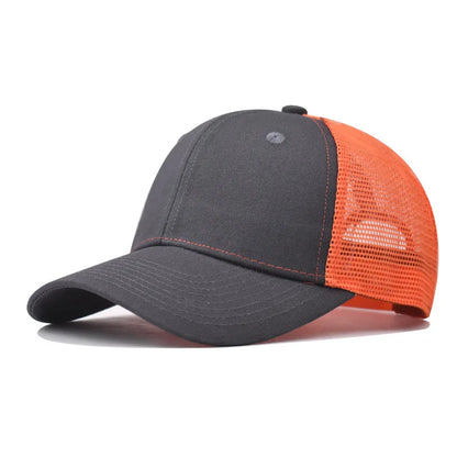 Baseballkasket til voksne Netkasket Lavt buet skygge Hat Unisex Sommerhat Åndbar hat med skygge Forår/efterår-kasket Hiphop-kasket med tæt pasform