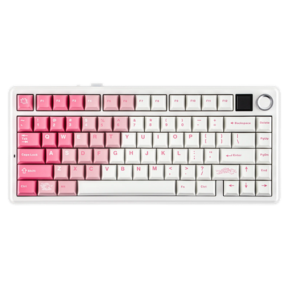 EPOMAKER X AULA F75 MAX kompakte mechanische Tastatur im 75-%-ANSI-Layout, kabelgebunden/Bluetooth/2.4GHz kabellos, mit TFT-Bildschirm und Drehregler