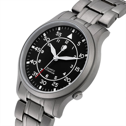 BERNY Titanium Watch For Men AR Coating Sapphire Fashion Wristwatch Luminous VH31 Ultra-thin Quartz Watch Waterproof 5ATM Watch