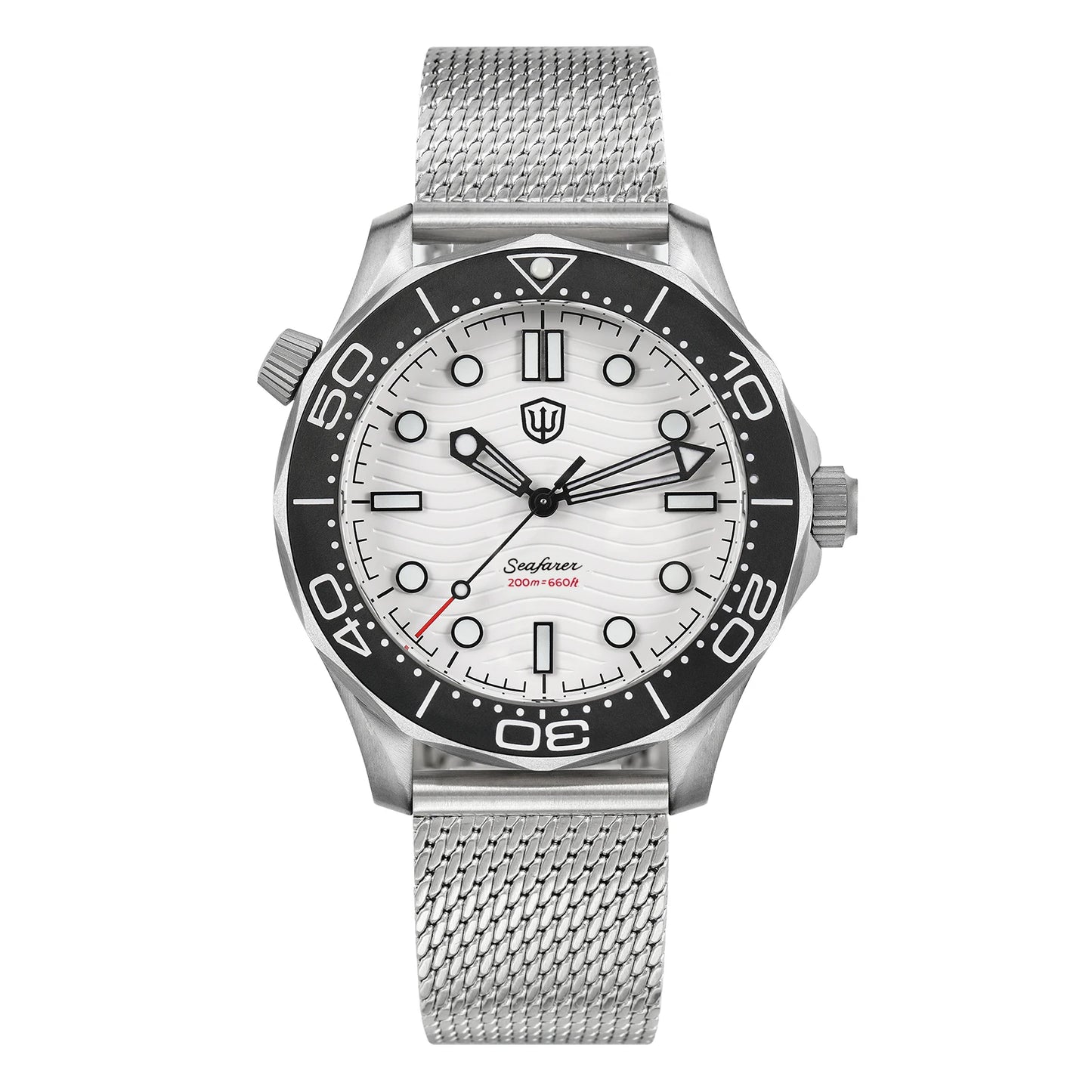 Watchdives 42mm Seafarer Grade 2 Titanium NTTD Dive Watch WD007Q V2 VH31 Sweep Second Quartz Movement Luminous Sapphire Watches