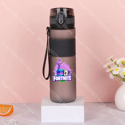 550ML Cartoon Fortnites Adult Sport Water Bottle Motivational Leak Proof Portable Reusable Plastic Cups Large Capacity Water Cup