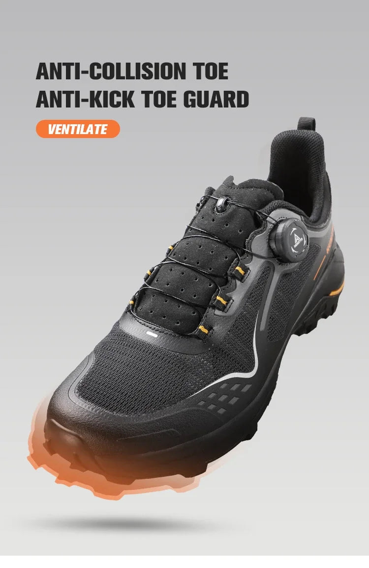 HUMTTO Men's Luxury Designer Trail Sneakers Anti-slip Sports Hiking Breathable Outdoor Trekking Boots