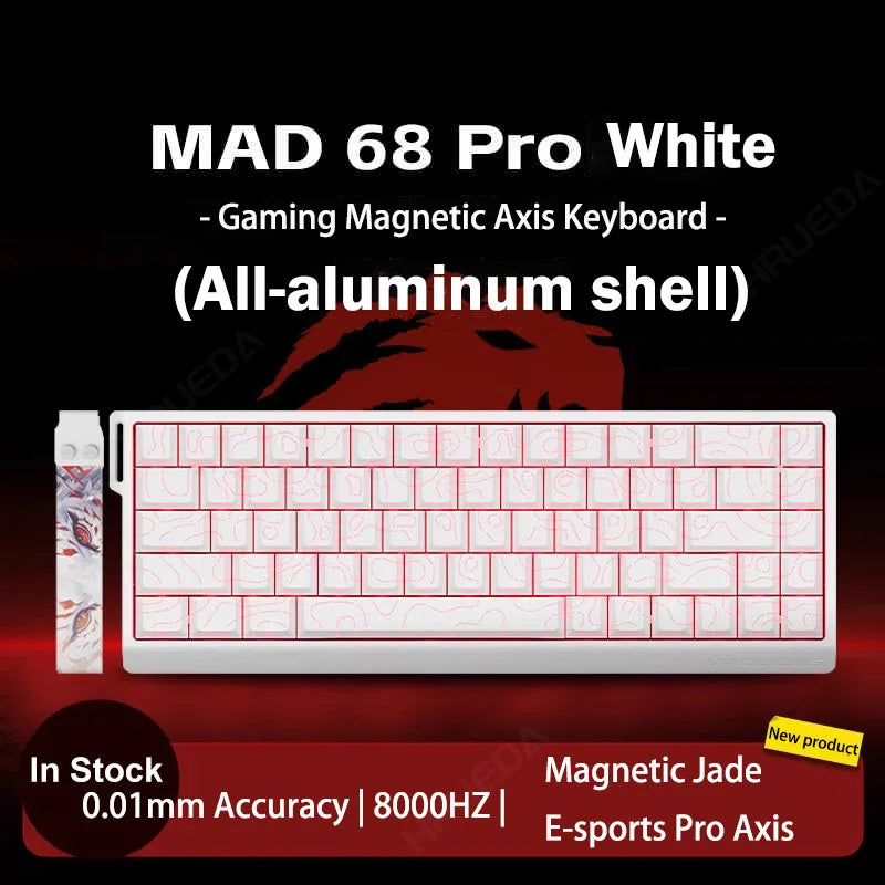 MADLIONS Mad 60he Mad60HE Mad 68HE mechanische Tastatur mit Magnetschaltern, kabelgebunden, Hot-Swap, 8K-Polling-Rate, personalisierte Gaming-Tastatur