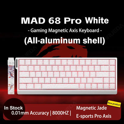 MADLIONS Mad 60he Mad60HE Mad 68HE mechanische Tastatur mit Magnetschaltern, kabelgebunden, Hot-Swap, 8K-Polling-Rate, personalisierte Gaming-Tastatur