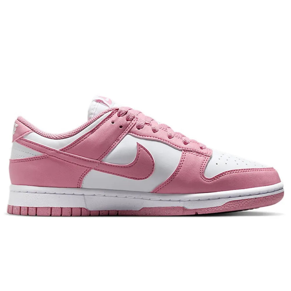 Nike Dunk Low Pink and White Colorway Low-Top Retro Casual Sneakers Durable Skate Shoes for Women DD1873-112
