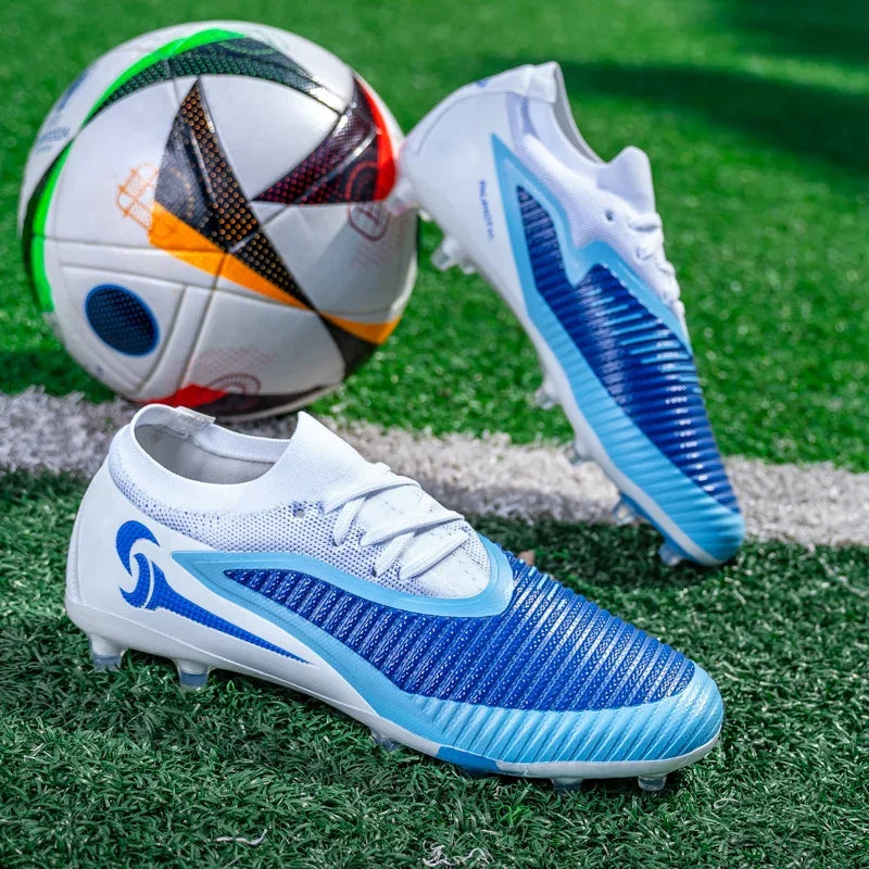 New Men Football Boots Match Adult Outdoor Sport Training Cleats Soccer Shoes Boys Long Spikes Breathable Non Slip Comfortable