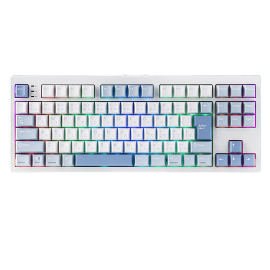 Japanese Version EPOMAKER TH87 JIS Layout TKL Layout Wired/Bluetooth/2.4GHz Wireless Mechanical Keyboard 10000mAh Battery RGB Backlight