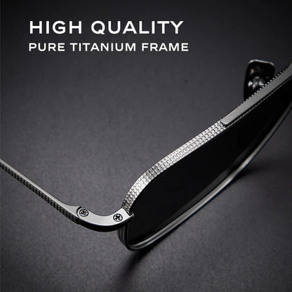 Polarizované pánské sluneční brýle CAPONI Seiko z čistého titanu, fotochromatické, outdoorové, řidičské, UV400, originální značkové sluneční brýle BS50004