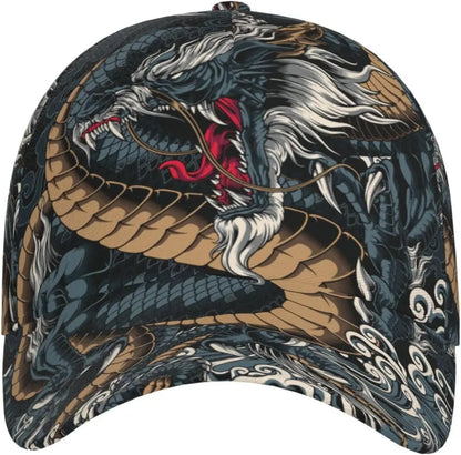 Czapka z daszkiem Dragon Snapback – męskie czapki baseballowe, męskie czapki przeciwsłoneczne, regulowana czapka typu „trucker” dla kobiet i mężczyzn