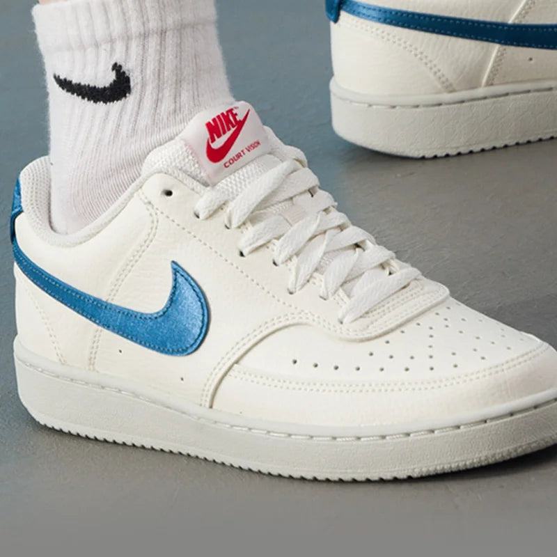 Authentieke Nike Court Vision Low minimalistische, veelzijdige, ademende casual outdoorsneakers voor dames IM7799-133