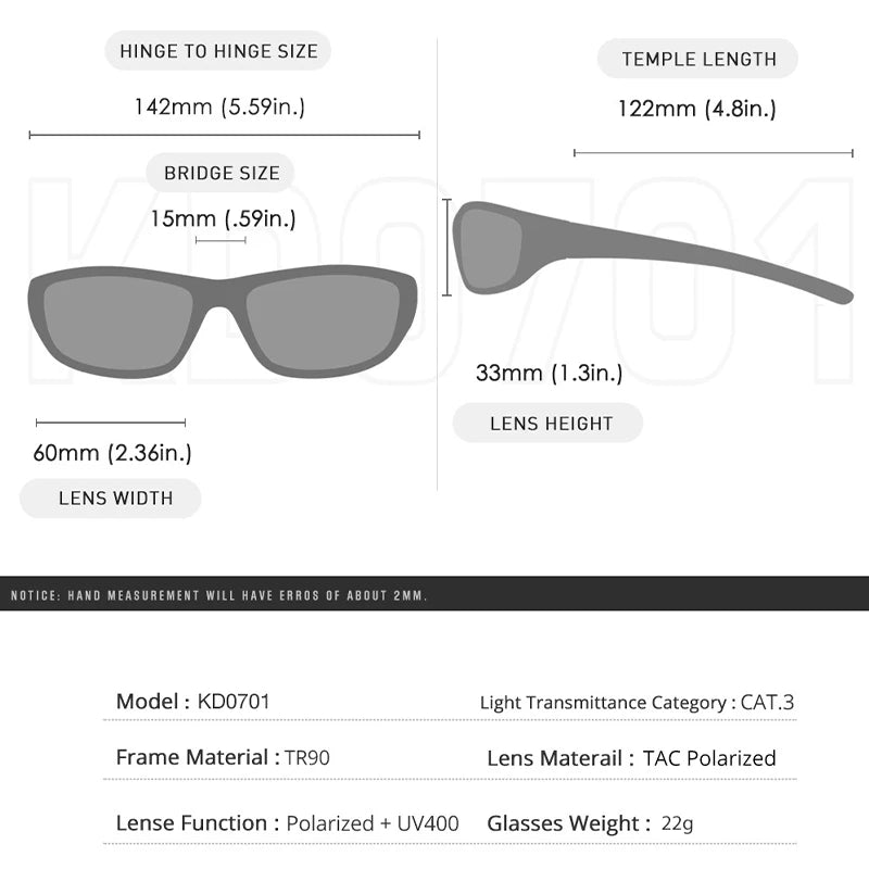 KDEAM Polarizované pánské sluneční brýle Nové brýle Barevné brýle na řízení TR90 Turistika Kempování Rybaření Outdoor Cyklistika Gafas De Sol
