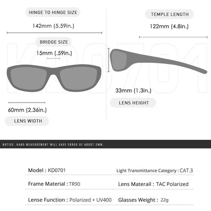 KDEAM Polarizované pánské sluneční brýle Nové brýle Barevné brýle na řízení TR90 Turistika Kempování Rybaření Outdoor Cyklistika Gafas De Sol