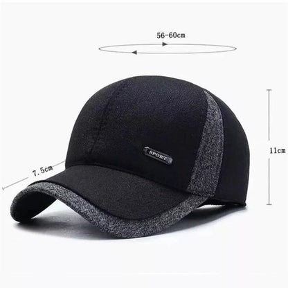 Casquette de sport imperméable, confortable et ajustable, avec oreillettes doublées, bonnet d'hiver léger pour un look décontracté