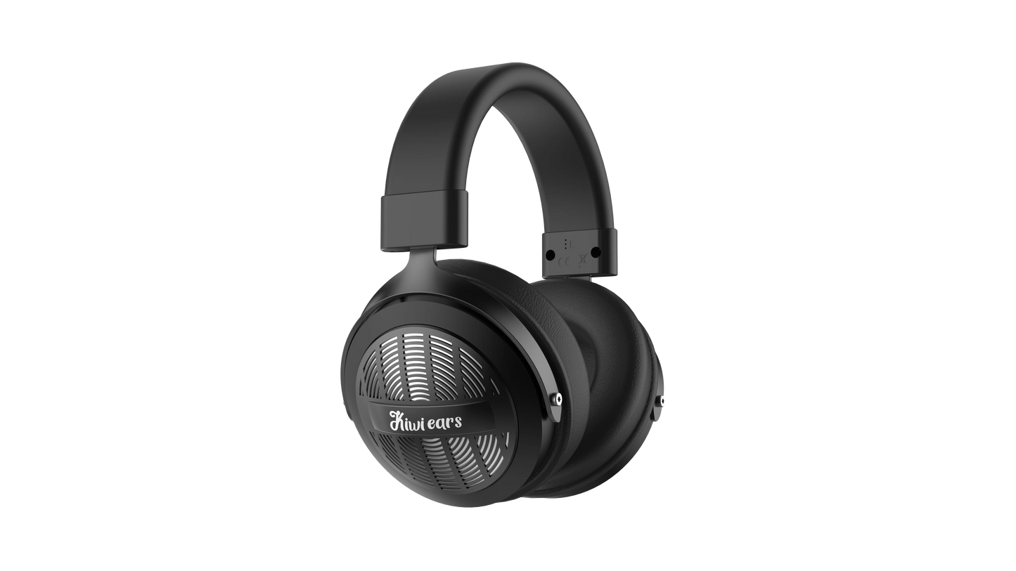 Auscultadores Linsoul Kiwi Ears Ellipse de nível de estúdio, abertos, com driver dinâmico e cabo destacável, headset Hi-Fi circum-aural com fios e graves potentes