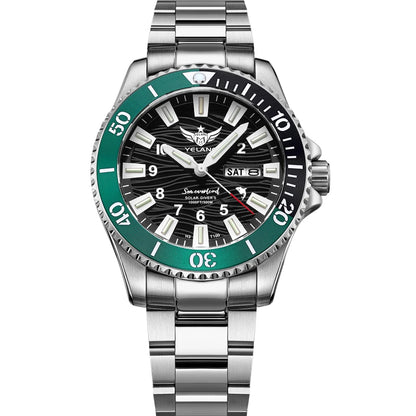 Yelang V1217 42mm Japan Eco-Drive Solar Watch Men's Watch 300M Diver Watch 30ATM Professional Waterproof Sapphire Luminous