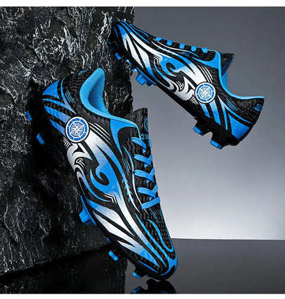 Original Soccer Cleats Man Training Shoes Outdoor Non-slip Children's Football Shoes Long Spikes Men's Futsal Shoes Size 32-45