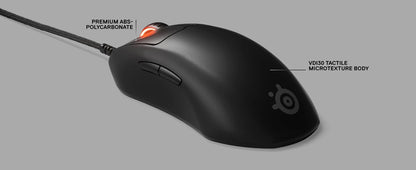 SteelSeries Prime Wired Esports Gaming Mouse 18000 DPI TrueMove Pro Optical Sensor, Magnetic Optical Switches, Ultra-Lightweight RGB Gaming Mouse