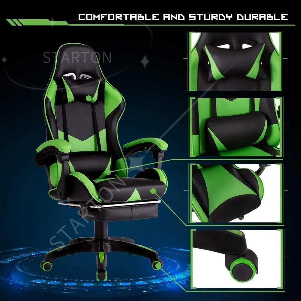 High Back Cheap Office Pink Green PU Leather Computer Chair Gamer Racing Gaming Chair
