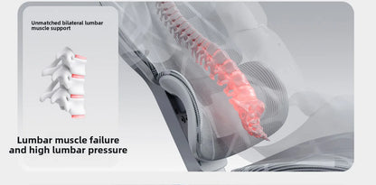 Stable Ergonomic Office Chair with Lumbar Support, Adjustable Height Computer Chair, Gaming Chair with Waist Protection, Swivel Desk Chair