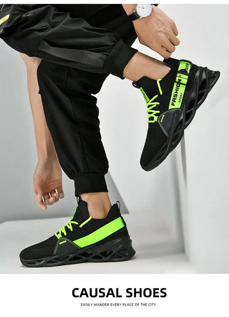 Hot Sale Fashion Purple Casual Sneakers Women Men Blade Running Shoes Big Size 48 Light Breathable Sports Shoes Men Mesh Sneaker