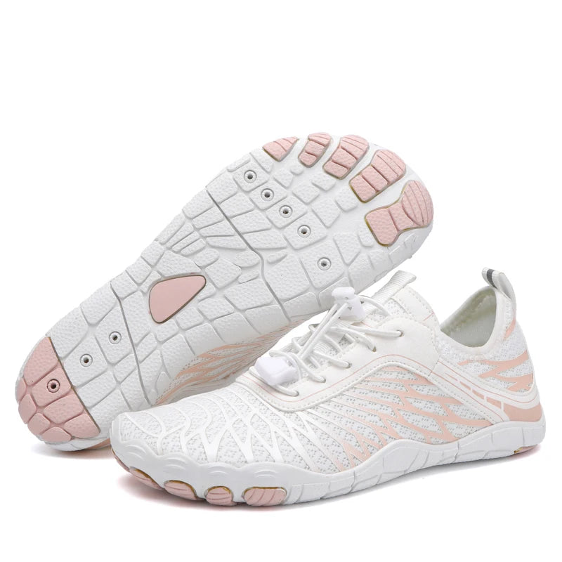 Men's Water Shoes and Women's Beach Barefoot Aqua Shoes, Quick-Dry Swimming, Wading Sports Sneakers for Upstream Boating, Fishing, Surfing