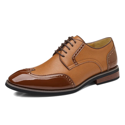 Scarpe Oxford da uomo in similpelle - Scarpe casual-formali - Scarpe da uomo per completo da lavoro - Scarpe Derby di nuova concezione - Scarpe da passeggio