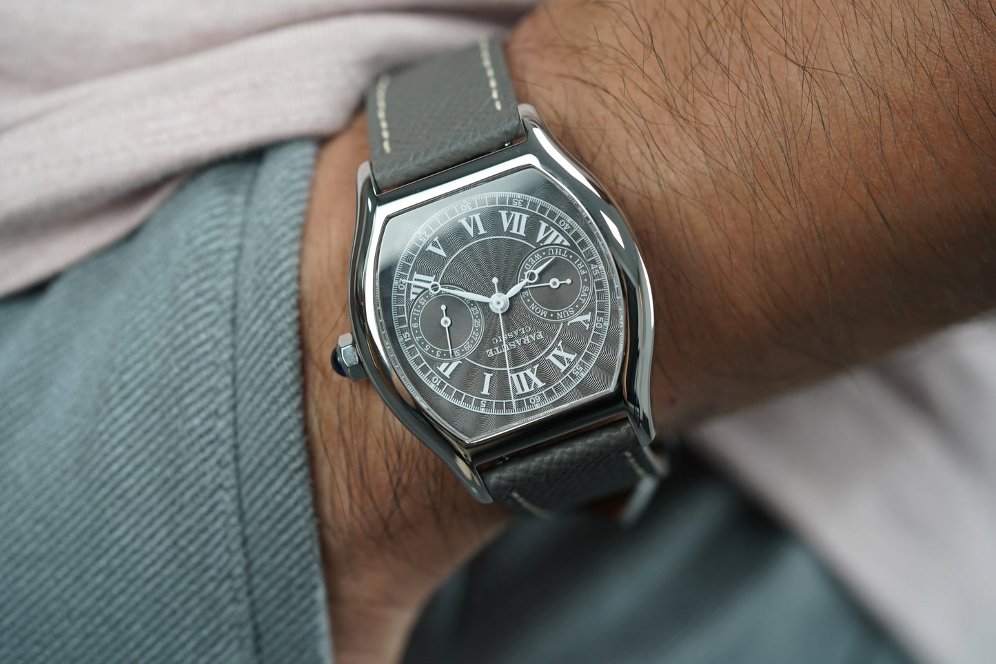 FARASUTE 36mm Luxury Retro Men Quartz Watch VH64 Movement Stainless Steel Sports Fashion Sapphire Glass Waterproof Watch Relogio