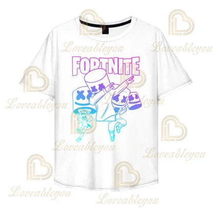 Boys Girls Cartoon T-shirt Fortnite Tshirt Battle Royale 3D 3 To 14 Years Victory Royale Game Kids Tops Teen Clothes